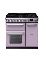 RANGEMASTER ESDL90DFPHTH/CM1 Estel Deluxe 90cm Dual Fuel Range Cooker - Heather with Chrome Trim