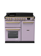 RANGEMASTER ESDL100EIPHTH/AB1 Estel Deluxe 100cm Induction Range Cooker - Heather with Antique Brass Trim