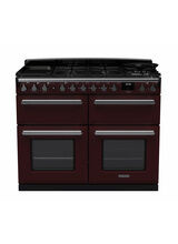 RANGEMASTER ESDLB110DFPBOR/CM1 Estel Deluxe 110cm Dual Fuel Range Cooker - Bordeaux with Chrome Trim