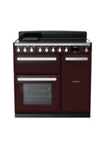 RANGEMASTER ESDL90EIPBOR/CM1 Estel Deluxe 90 Induction - Bordeaux with Chrome Trim