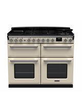 RANGEMASTER ESDLB110DFPPCR/CM1 Estel Deluxe 110cm Dual Fuel Range Cooker - Pale Cream with Chrome Trim