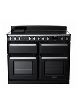 RANGEMASTER ESDLB110EIPGBL/CM1 Estel Deluxe 110cm Induction Range Cooker - Gloss Black with Chrome Trim