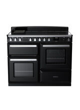 RANGEMASTER ESDLO110EIPGBL/CM1 Estel Deluxe 110cm OC Induction Range Cooker- Gloss Black with Chrome Trim