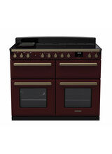 RANGEMASTER ESDLB110EIPBOR/AB1 Estel Deluxe 110cm Induction Range Cooker- Bordeaux/Brass