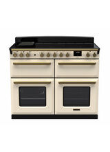 RANGEMASTER ESDLB110EIPPCR/AB1 Estel Deluxe 110cm Induction Range Cooker - Pale Cream/Brass