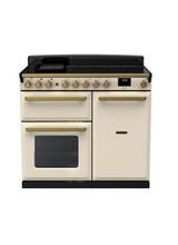 RANGEMASTER ESDL100EIPPCR/AB1 Estel Deluxe 100cm Induction Range Cooker - Pale Cream/Brass