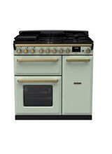 RANGEMASTER ESDL90DFPMNT/AB1 Estel DLX 90cm Dual Fuel - Mint/Brass