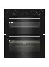 INDESIT DUI10DB 60cm Built-Under Electric Double Oven - Black