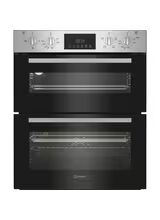 INDESIT DUI12DIX 60cm Built-Under Electric Double Oven - Inox