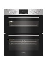 INDESIT DUI10DIX 60cm Built-Under Electric Double Oven - Inox