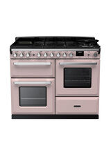 RANGEMASTER ESDLO110DFPPPK/CM1 Estel Deluxe 110cm OC Dual Fuel Range Cooker - Pale Pink/Chrome