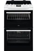 AEG CCX1530ACW 55cm Double Oven Electric Cooker with Ceramic Hob - White