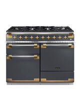 RANGEMASTER ELS110DFSL/AB Elise Lux 110cm Dual Fuel Range - Slate with Antique Brass Trim