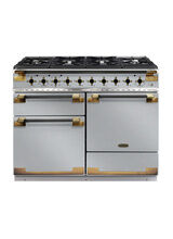 RANGEMASTER ELS110DFFSS/BE Elise Lux 110cm Dual Fuel Range - Stainless Steel with Black / Antique Brass Trim