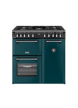 STOVES 444412007 Richmond Deluxe 90cm Dual Fuel Range Cooker - Deep Marine