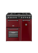STOVES 444412008 Richmond Deluxe 90cm Dual Fuel Range Cooker - Garnet Red