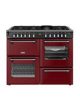 STOVES 444412032 Richmond Deluxe 110cm Dual Fuel Range Cooker- Garnet Red