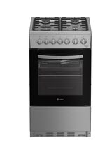 INDESIT I5G3PMX 50cm Dual Fuel Single Cavity Cooker - Stainless Steel
