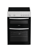 INDESIT IDE6VMW 60cm Electric Double Oven Cooker - White