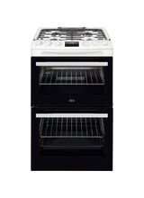 AEG CGX1130ACW 55cm Gas Double Oven Cooker White