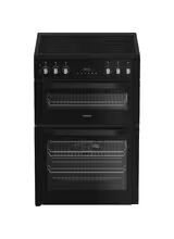 HOTPOINT HDE6VDB1 60cm Electric Double Oven Cooker - Black