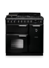 RANGEMASTER CLDL90DFPGBL/CM1 Classic Deluxe 90cm Dual Fuel Black/Chrome