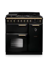 RANGEMASTER 18255 Classic Deluxe 90cm Dual Fuel Black/Antique Brass