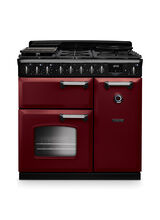 RANGEMASTER CLDL90DFPBOR/CM1 Classic Deluxe 90cm Dual Fuel Bordeaux/Chrome