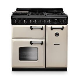 RANGEMASTER CLDL90DFPPCR/CM1 Classic Deluxe 90cm Dual Fuel Pale Cream/Chrome