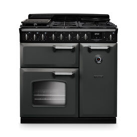 RANGEMASTER CLDL90DFPSLT/CM1 Classic Deluxe 90cm Dual Fuel Slate/Chrome