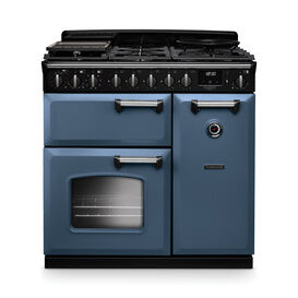 RANGEMASTER CLDL90DFPSTB/CM1 Classic Deluxe 90cm Dual Fuel Stone Blue/Chrome