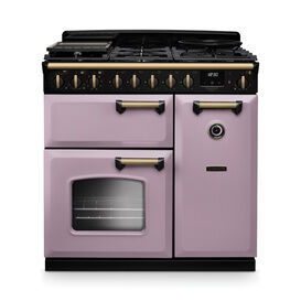RANGEMASTER CLDL90DFPHTH/AB1 Classic Deluxe 90cm Dual Fuel Heather/Antique Brass
