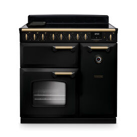 RANGEMASTER CLDL90EIPGBL/AB1 Classic Deluxe 90cm Induction Black/Antique Brass