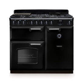 RANGEMASTER CLDL100DFPGBL/CM1 Classic Deluxe 100cm Dual Fuel Black/Chrome