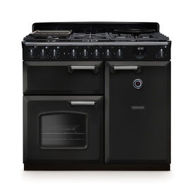 RANGEMASTER CLDL100DFPCBL/CM1 Classic Deluxe 100cm Dual Fuel Charcoal Black/Chrome