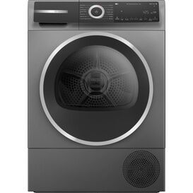BOSCH WQH246DRGB Series 6 9kg Heat-Pump Tumble Dryer - Cast Iron Grey