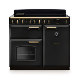 RANGEMASTER CLDL100EIPCBL/AB1 Classic Deluxe 100cm Induction Charcoal Black/Antique Brass