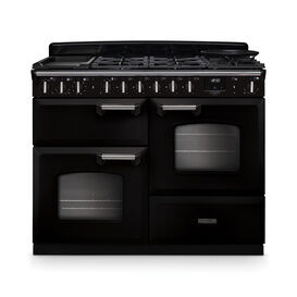 RANGEMASTER CLDLO110DFPGBL/CM1 Classic Deluxe 110cm OC Dual Fuel Black/Chrome