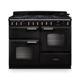 RANGEMASTER CLDLO110DFPCBL/CM1 Classic Deluxe 110cm OC Dual Fuel Charcoal Black/Chrome