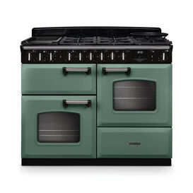 RANGEMASTER CLDLO110DFPMGR/CM1 Classic Deluxe 110cm OC Dual Fuel Mineral Green/Chrome