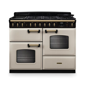 RANGEMASTER CLDLO110DFPPCR/AB1 Classic Deluxe 110cm OC Dual Fuel Pale Cream/Antique Brass