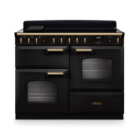 RANGEMASTER CLDLO110EIPCBL/AB1 Classic Deluxe 110cm OC Induction Charcoal Black/Antique Brass