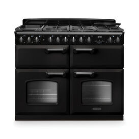 RANGEMASTER CLDLB110DFPCBL/CM1 Classic Deluxe 110cm BC Dual Fuel Charcoal Black/Chrome