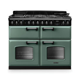 RANGEMASTER CLDLB110DFPMGR/CM1 Classic Deluxe 110cm BC Dual Fuel Mineral Green/Chrome