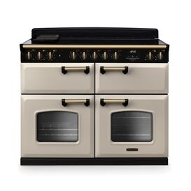 RANGEMASTER CLDLB110EIPPCR/AB1 Classic Deluxe 110cm BC Induction Pale Cream/Antique Brass