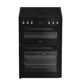 HOTPOINT HTE6VDCB1 60cm Electric Twin Cavity Cooker with Multiflow - Black