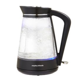 Morphy Richards 1.7 Litres Glass Jug Kettle - Black/Chrome/Clear