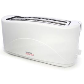 LLOYTRON E2112WH KitchenPerfected Long Slot 2 Slice Toaster White