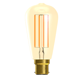 BELL 60795 3.3W BC LED Vintage Squirrel Cage Amber Glass 2200k