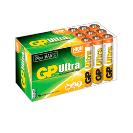 GP Ultra AAA Alkaline Batteries 24 Pack GPPCA24AU003